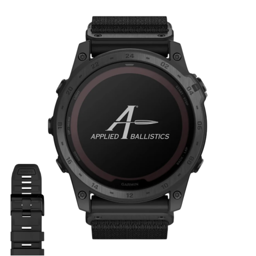 Умные часы Garmin tactix 7 Pro Ballistics Edition, чёрный нейлоновый ремешок, чёрный силиконовый ремешок