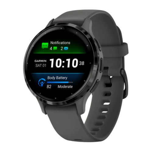 Умные часы Garmin Venu 3S, 41 мм, серый силиконовый ремешок - изображение 1