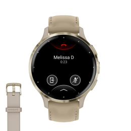 Умные часы Garmin Venu 3S, 41 мм, «французский серый» кожаный ремешок, «французский серый» силиконовый ремешок