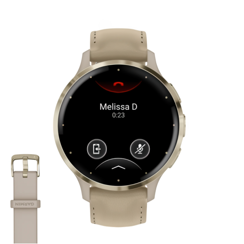 Умные часы Garmin Venu 3S, 41 мм, «французский серый» кожаный ремешок, «французский серый» силиконовый ремешок