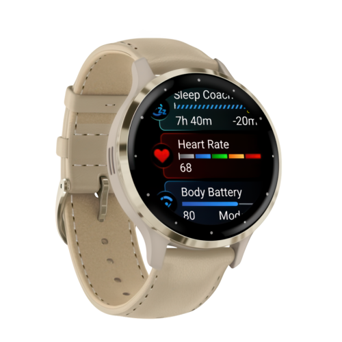 Умные часы Garmin Venu 3S, 41 мм, «французский серый» кожаный ремешок, «французский серый» силиконовый ремешок - изображение 4