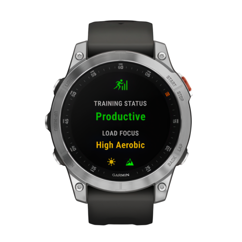 Умные часы Garmin epix (Gen 2) Standard Edition, 47 мм, чёрный силиконовый ремешок