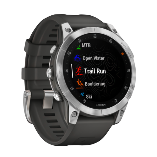 Умные часы Garmin epix (Gen 2) Standard Edition, 47 мм, чёрный силиконовый ремешок - изображение 1