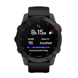 Умные часы Garmin epix (Gen 2) Sapphire Edition, 47 мм, чёрный силиконовый ремешок