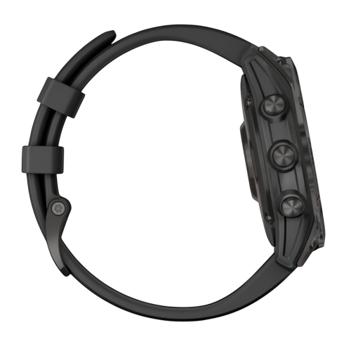 Умные часы Garmin epix (Gen 2) Sapphire Edition, 47 мм, чёрный силиконовый ремешок - изображение 4