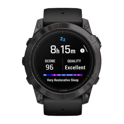 Умные часы Garmin epix Pro (Gen 2) Sapphire Edition, 51 мм, чёрный силиконовый ремешок