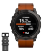 Умные часы Garmin epix Pro (Gen 2) Sapphire Edition, 51 мм, каштановый кожаный ремешок, графитовый силиконовый ремешок