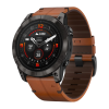 Умные часы Garmin epix Pro (Gen 2) Sapphire Edition, 51 мм, каштановый кожаный ремешок, графитовый силиконовый ремешок - миниатюра 2