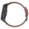 Умные часы Garmin epix Pro (Gen 2) Sapphire Edition, 51 мм, каштановый кожаный ремешок, графитовый силиконовый ремешок - миниатюра 6