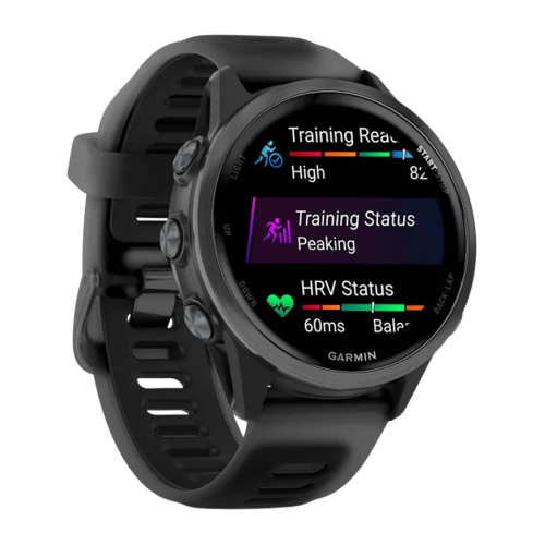 Умные часы Garmin Forerunner 570, 42 мм, силиконовый ремешок цвета «полупрозрачный чёрный»/чёрный - изображение 4