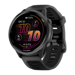 Умные часы Garmin Forerunner 570, 47 мм, силиконовый ремешок цвета «полупрозрачный чёрный»/чёрный - изображение 1