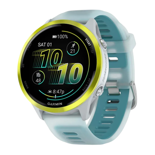 Умные часы Garmin Forerunner 570, 47 мм, силиконовый ремешок цвета «полупрозрачный серый»/бирюзовый - изображение 1