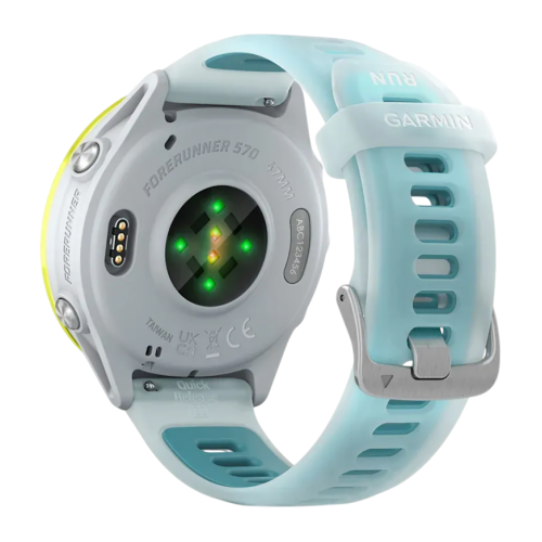 Умные часы Garmin Forerunner 570, 47 мм, силиконовый ремешок цвета «полупрозрачный серый»/бирюзовый - изображение 3