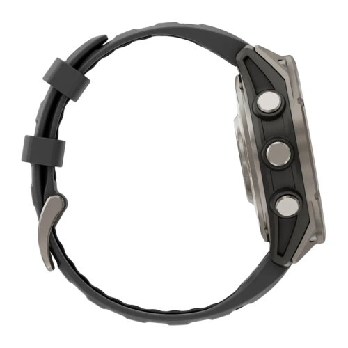 Умные часы Garmin fenix 8 Pro, 47 мм, AMOLED, титан с DLC, сапфир, каштановый кожаный ремешок, силиконовый ремешок цвета «графитовый/чёрный» - изображение 2