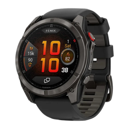 Умные часы Garmin fenix 8 Pro, 51 мм, AMOLED, титан с DLC, сапфир, силиконовый ремешок цвета «чёрный/серый» - изображение 2