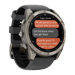 Умные часы Garmin fenix 8 Pro, 51 мм, AMOLED, титан, сапфир, силиконовый ремешок цвета «графитовый/чёрный» - изображение 2