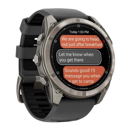 Умные часы Garmin fenix 8 Pro, 51 мм, AMOLED, титан, сапфир, силиконовый ремешок цвета «графитовый/чёрный» - изображение 2