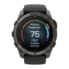 Умные часы Garmin fenix 8 Pro, 51 мм, AMOLED, титан с DLC, сапфир, каштановый кожаный ремешок, силиконовый ремешок цвета «графитовый/чёрный»