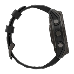 Умные часы Garmin fenix 8 Pro, 51 мм, AMOLED, титан с DLC, сапфир, каштановый кожаный ремешок, силиконовый ремешок цвета «графитовый/чёрный» - изображение 3