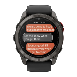 Умные часы Garmin fenix 8 Pro, 51 мм, MicroLED, титан с DLC, сапфир, силиконовый ремешок цвета «чёрный/серый» - изображение 1