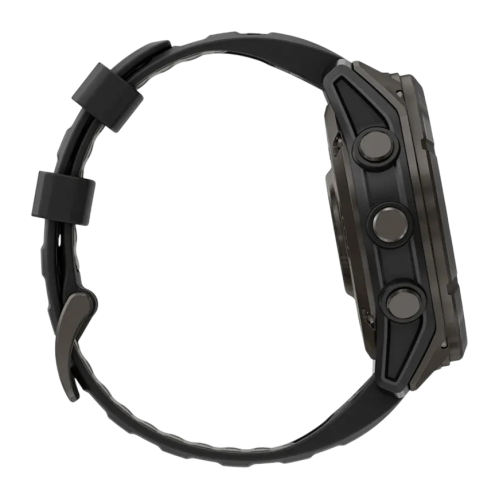 Умные часы Garmin fenix 8 Pro, 51 мм, MicroLED, титан с DLC, сапфир, силиконовый ремешок цвета «чёрный/серый» - изображение 3