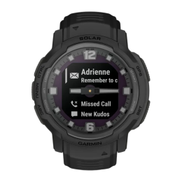 Умные часы Garmin Instinct Crossover Solar Tactical Edition, чёрный силиконовый ремешок