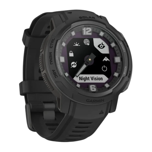 Умные часы Garmin Instinct Crossover Solar Tactical Edition, чёрный силиконовый ремешок - изображение 2
