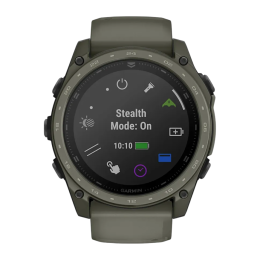Умные часы Garmin tactix 8, 51 мм, AMOLED, Cerakote, оливковый силиконовый ремешок
