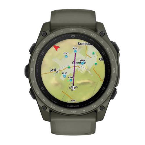 Умные часы Garmin tactix 8, 51 мм, AMOLED, Cerakote, оливковый силиконовый ремешок - изображение 1