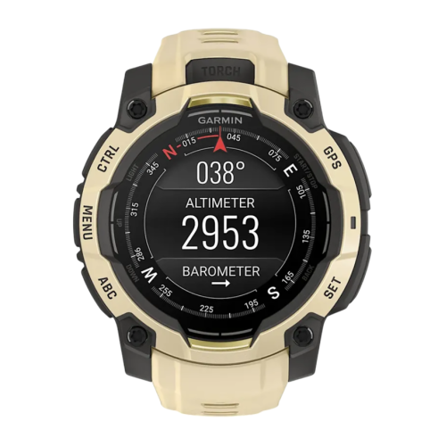 Умные часы Garmin Instinct 3, 45 мм, AMOLED, силиконовый ремешок цвета «цитрин»