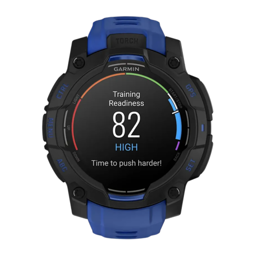 Умные часы Garmin Instinct 3, 45 мм, AMOLED, силиконовый ремешок цвета «синий/чёрный»