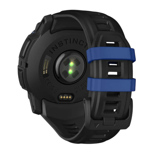 Умные часы Garmin Instinct 3, 50 мм, AMOLED, силиконовый ремешок цвета «чёрный/синий» - изображение 4