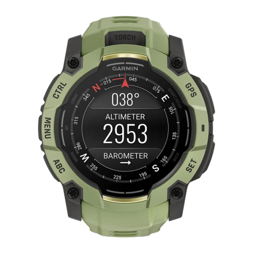 Умные часы Garmin Instinct 3, 50 мм, AMOLED, силиконовый ремешок цвета «зелёный папоротник»