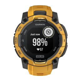 Умные часы Garmin Instinct 3, 45 мм, Solar, силиконовый ремешок цвета «солнечный луч/серый»