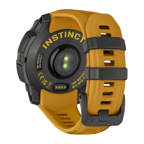 Умные часы Garmin Instinct 3, 45 мм, Solar, силиконовый ремешок цвета «солнечный луч/серый» - изображение 1