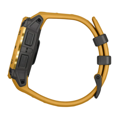 Умные часы Garmin Instinct 3, 45 мм, Solar, силиконовый ремешок цвета «солнечный луч/серый» - изображение 2