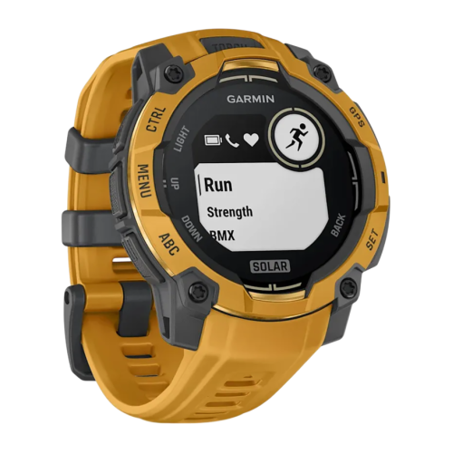 Умные часы Garmin Instinct 3, 45 мм, Solar, силиконовый ремешок цвета «солнечный луч/серый» - изображение 4
