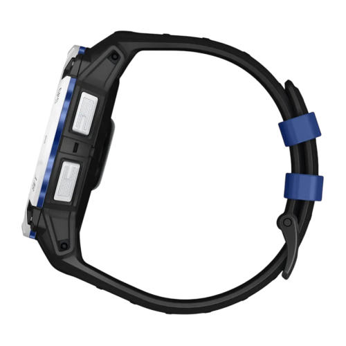 Умные часы Garmin Instinct 3, 50 мм, Solar, силиконовый ремешок цвета «чёрный/синий» - изображение 1