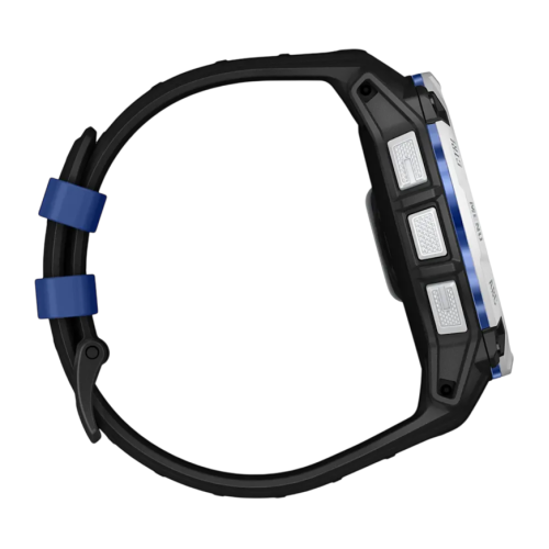 Умные часы Garmin Instinct 3, 50 мм, Solar, силиконовый ремешок цвета «чёрный/синий» - изображение 2