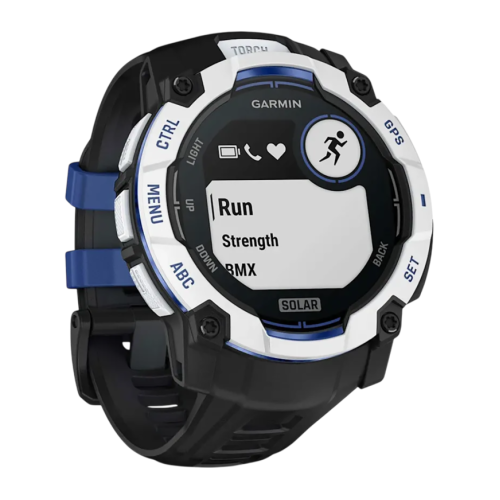 Умные часы Garmin Instinct 3, 50 мм, Solar, силиконовый ремешок цвета «чёрный/синий» - изображение 3