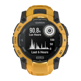 Умные часы Garmin Instinct 3, 50 мм, Solar, силиконовый ремешок цвета «солнечный луч/серый»