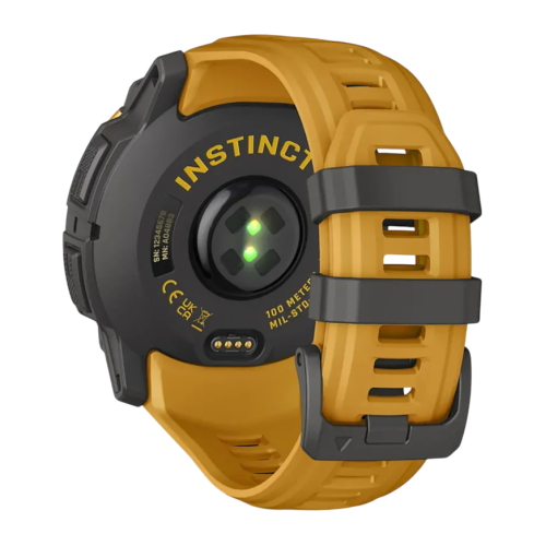 Умные часы Garmin Instinct 3, 50 мм, Solar, силиконовый ремешок цвета «солнечный луч/серый» - изображение 1