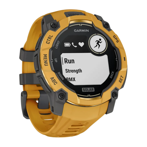 Умные часы Garmin Instinct 3, 50 мм, Solar, силиконовый ремешок цвета «солнечный луч/серый» - изображение 4