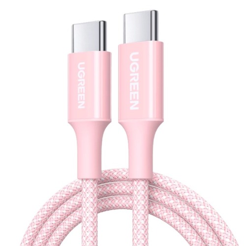 Кабель UGREEN L501 USB-C - USB-C 60W 1m (Pink)