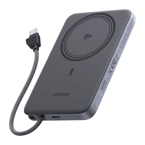 Внешний аккумулятор UGREEN PB570 MagFlow Air 10000mAh Qi2 (Space Gray) - изображение 3
