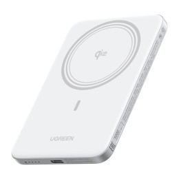 Внешний аккумулятор UGREEN PB580 MagFlow Air 5000mAh Qi2 (Moon White)