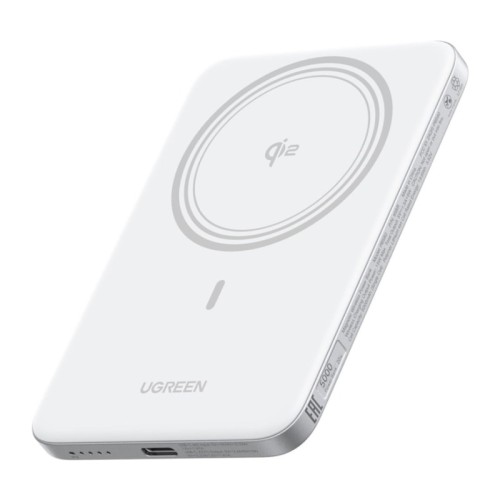 Внешний аккумулятор UGREEN PB580 MagFlow Air 5000mAh Qi2 (Moon White)