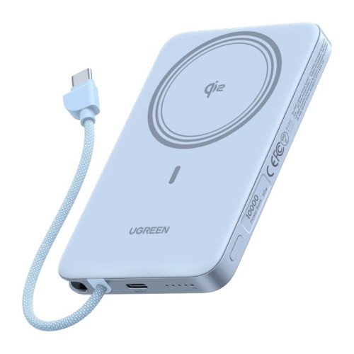 Внешний аккумулятор UGREEN PB570 MagFlow Air 10000mAh Qi2 (Star Blue) - изображение 3