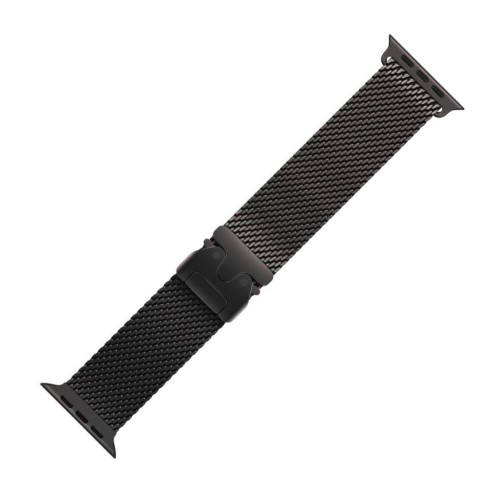 Титановый миланский сетчатый браслет Apple Titanium Milanese Loop для Apple Watch 44, 45, 46 мм и Ultra 49 мм (размер L), цвет: чёрный (Black)