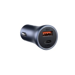 Адаптер Baseus Golden Contactor Pro Dual QC USB+Type-C 40W (Dark Gray) - изображение 1